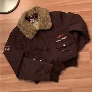 US Army bomber type vintage jacket.